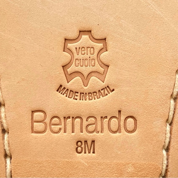 BERNARDO BLACK CORAL ORANGE STONE BEADED MOSAIC THONG SANDALS - Picture 6 of 6